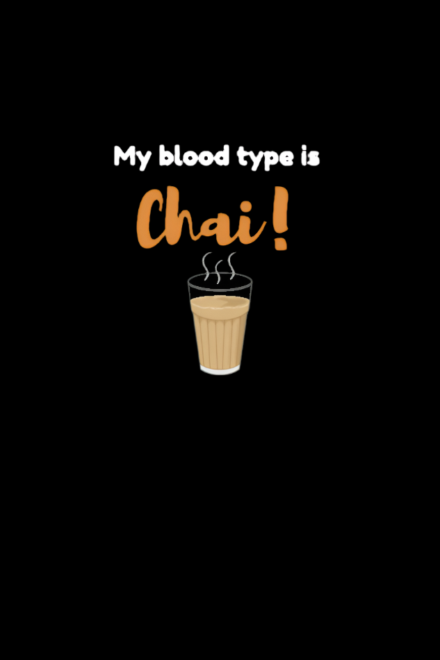 Men’s Round Neck Graphic T-Shirt – Chai Lovers - Chai is my blood type