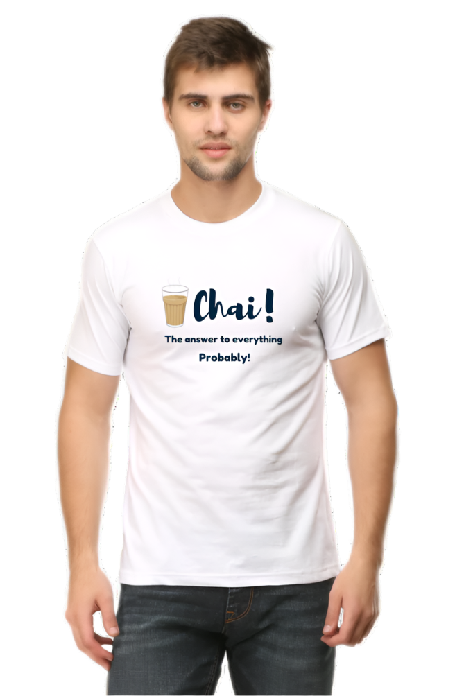 Men’s Round Neck Graphic T-Shirt – Chai Lovers - Chai The answer