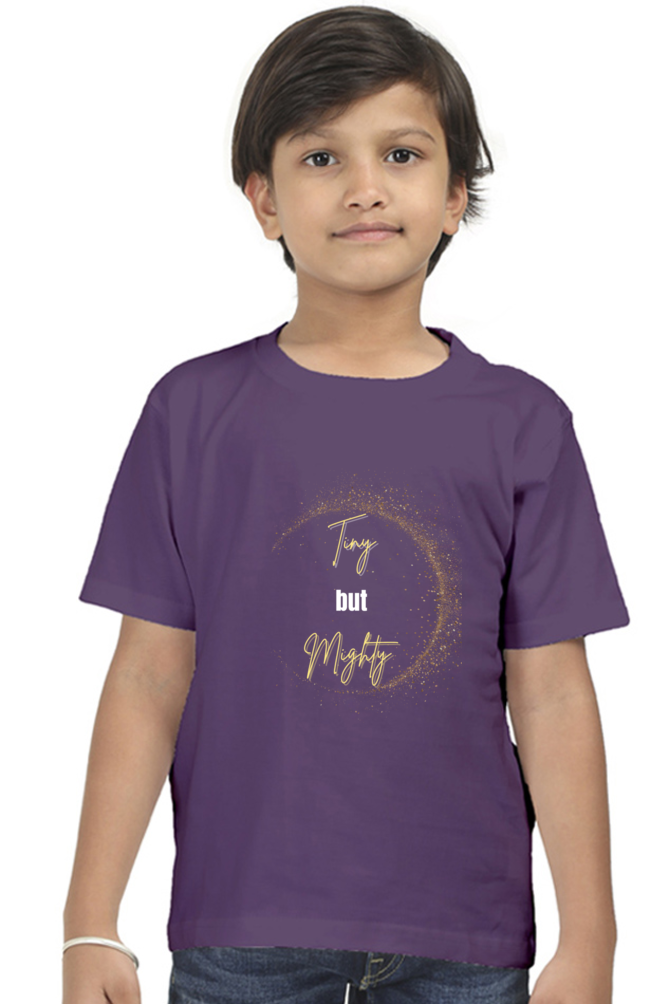 Boy’s Round Neck Graphic T-Shirt - Tiny but Mighty