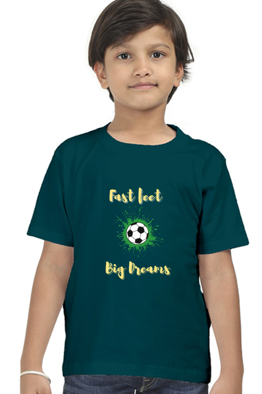 Boy’s Round Neck Graphic T-Shirt - Fast Feet