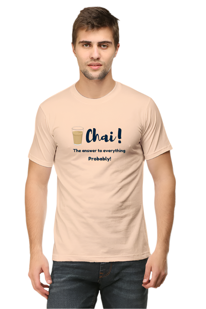 Men’s Round Neck Graphic T-Shirt – Chai Lovers - Chai The answer