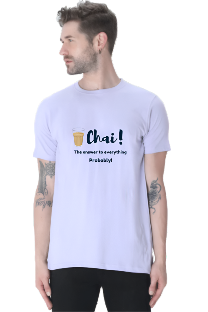 Men’s Round Neck Graphic T-Shirt – Chai Lovers - Chai The answer