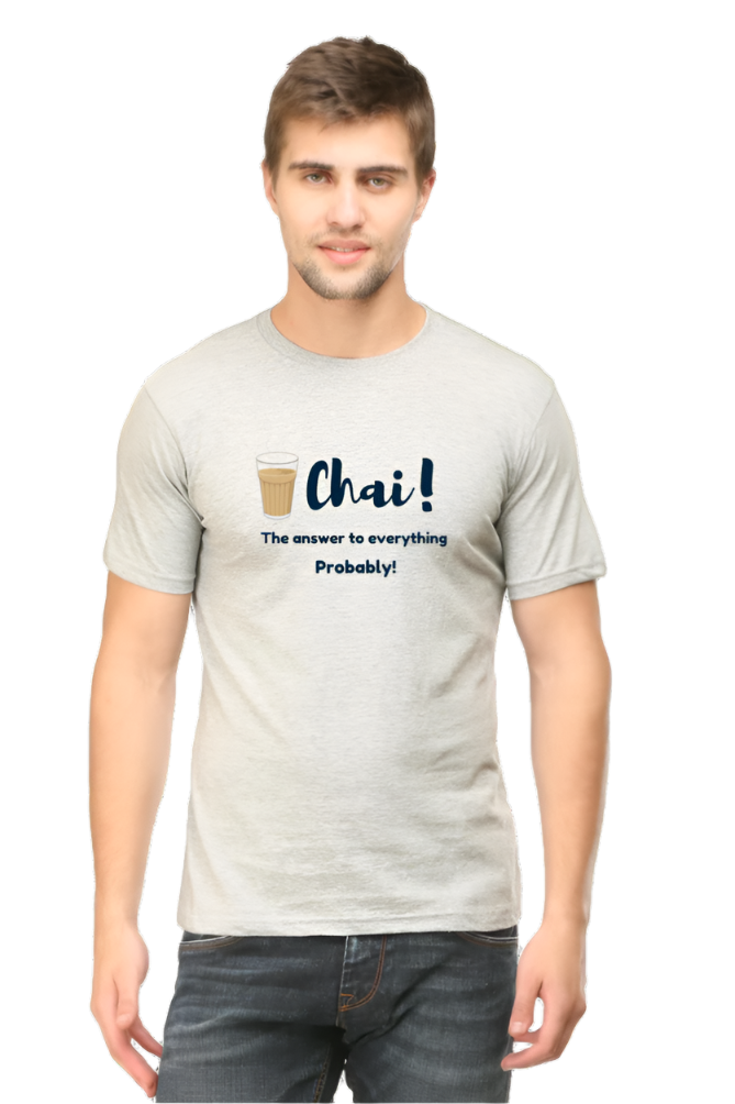 Men’s Round Neck Graphic T-Shirt – Chai Lovers - Chai The answer