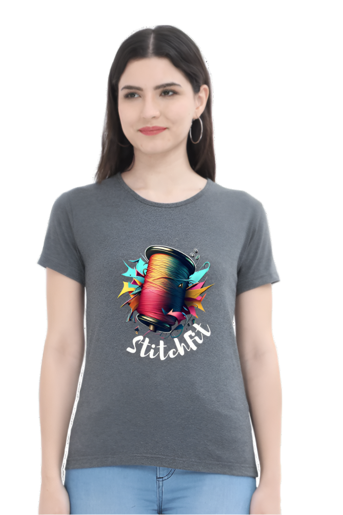 Women’s Round Neck Graphic T-Shirt – Fun, Fashion, and Comfort - StitchFit